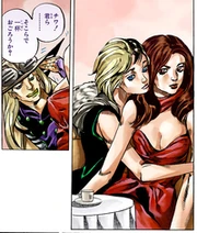Gyro convidando duas belas mulheres para beber