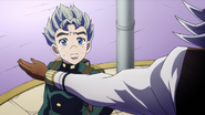 Terunosuke stops Koichi from going to school.