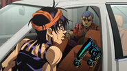 Narancia finds Formaggio inside his car