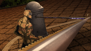 Secco notices the pole has a zipper on it