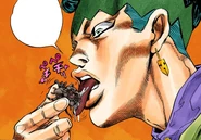 Rohan licks a spider