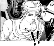 Josuke and Rai about to be attacked by Satoru Akefu's Stand
