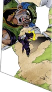 Taunting Josuke that he's trapped in Super Fly.
