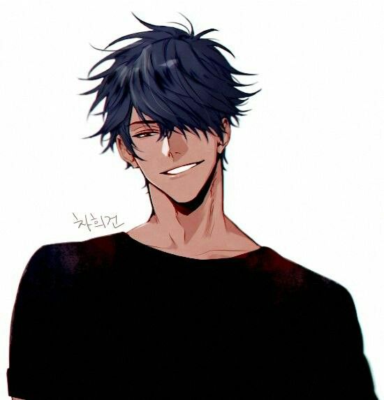 1boy, villain anime boy, anime illustration, dark blue eyes , serious face  with a smirk - SeaArt AI