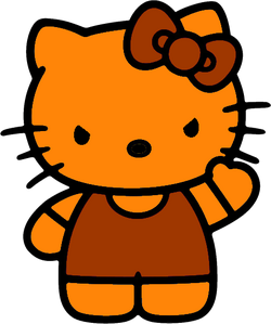 LOVEKITTY Fully Blinged AB Jelly Hello Kitty Inspired Face Orange