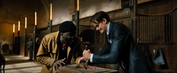 Vincent maiming Mr. Nobody's hand for his service.