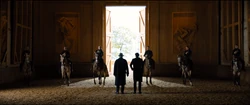 The Harbinger with  in an equestrian stable