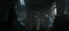 Winston, Frankie and  discussing inside a room.