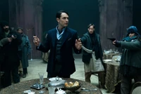 Winston having guns pointed directly at him.