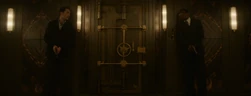 Winston and Charon at the vault.