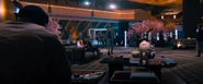 A lounge in the lobby