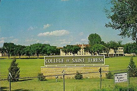 College of Saint Teresa sign