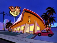 Pop's Diner at nighttime