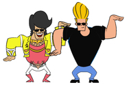 Promotional art of Jiggy and Johnny.