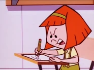 Suzy grading Johnny on his progress in class.