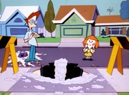 Johnny falling into concrete again.