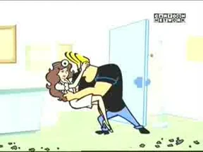 Johnny flirting with the doctor.