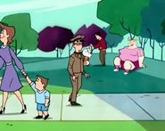 Dexter Smith's character and Helga in "Galaxy Boy".