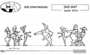 Intro main title size chart model sheet