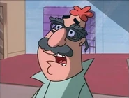 The man wearing a disguise.