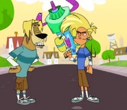 Dukey dresses up like Gil to fool Will.