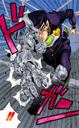 Josuke atrapado por Super Fly