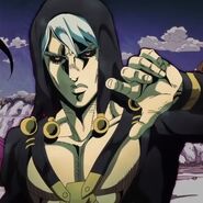 Risotto descubre que Doppio es un usuario de Stand.