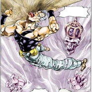 Justice obligando a Polnareff a lamer el retrete
