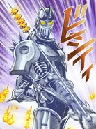 Silver chariot apuñalando monedas con fuego para demostrar su velocidad