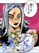 9e242f59.jpg (130 kB) Abbacchio ofreciendo a Giorno una taza de "té"