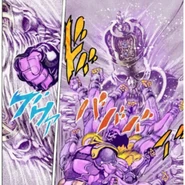 Star Platinum intentando atacar a Justice