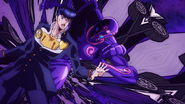 Enigma atacando a Josuke.