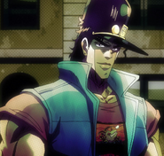 Disfrazado como Jotaro.