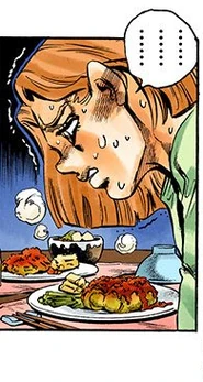 Hayato, triste con la comida.