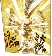 Straizo suicidándose usando el Hamon.