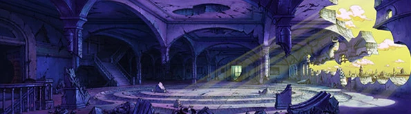 Segundo piso de la Mansión de DIO (arte conceptual) en JoJo's Bizarre Adventure: All-Star Battle.