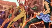 La muerte de Tiziano a manos de Narancia.
