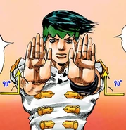 Kishibe Rohan wa Ugokanai ~Episōdo 5: Fugō-mura~ intro, ejercicios de mano