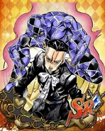 Yuya y su Stand en Stardust Shooter.