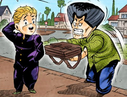 Comgraciandose con Koichi después de su pelea