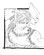 Boceto de DIO de Araki - Caja de BluRay