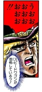 Even-Speedwagon-is-afraid-manga.jpg (67 kB) Speedwagon gritando y donde el narrador señala con la frase encerrada al costado "Hasta Speedwagon esta asustado"