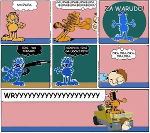Garfield-za-warudo.jpg (66 kB) Versión Garfield del meme Za Warudo.