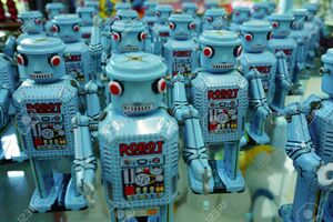 54845552-ayutthaya-thailand-blue-robot-parade-collection-at-the-million-toy-museum-on-jan-26-2016-