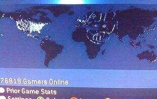 Mister Chief's face on the Halo 3 population map on April 1, 2008.