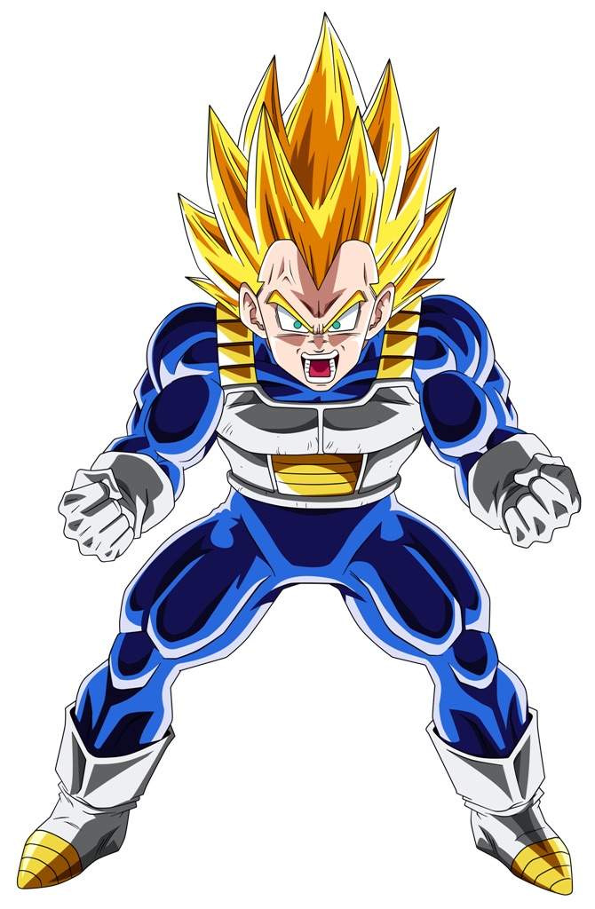 Vegeta Super Saiyan/Super Vegeta Comparison by TempestVortex on