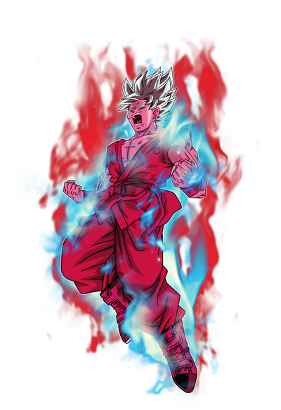 Goku Super Saiyan Blue Kaioken Style Digital Graphic · Creative Fabrica