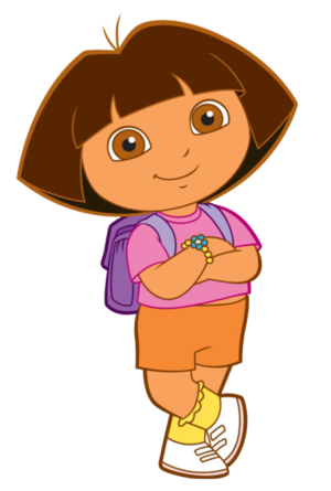 Dora the explorer, toys, childhood, little girl, fun, brunette, beautiful,  child, character, drawing, png | PNGEgg