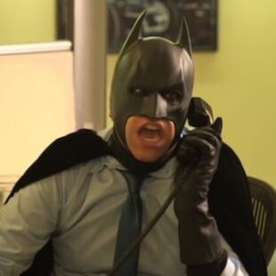 Badman wearing a suit...
