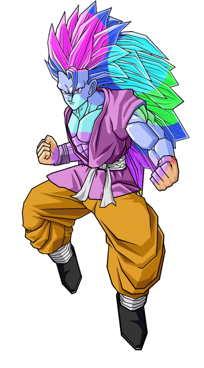 Dbz Goku Super Saiyan Rainbow God 3 W/fixed Aura - Super Saiyan 3 Rainbow  Goku Transparent PNG - 896x892 - Free Download on NicePNG